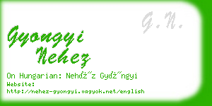 gyongyi nehez business card